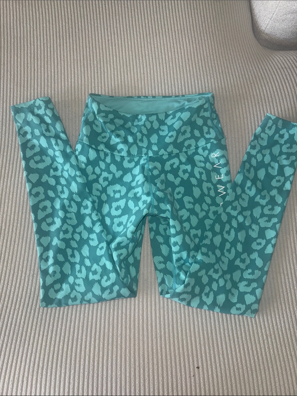 Ryderwear Teal Leopard Print Leggings